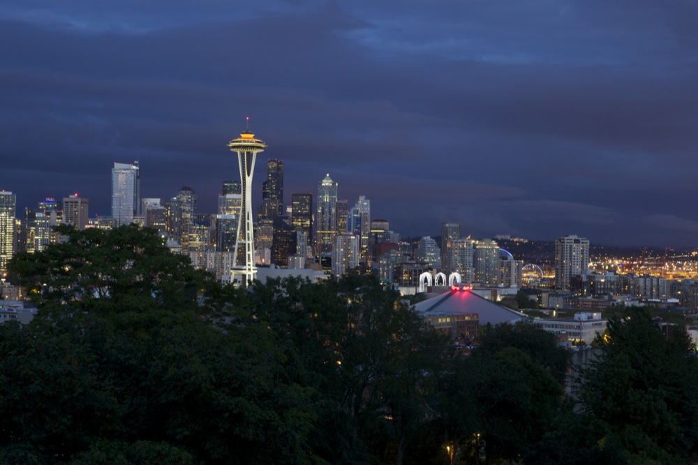 Seattle at night